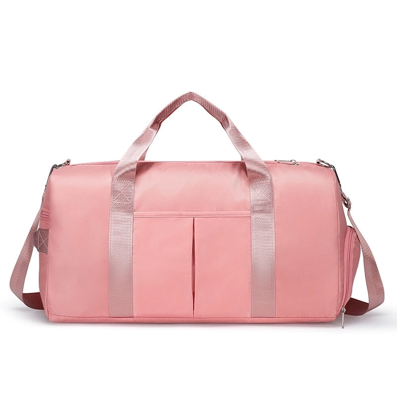 Unisex Classic Style Solid Color Nylon Travel Bags