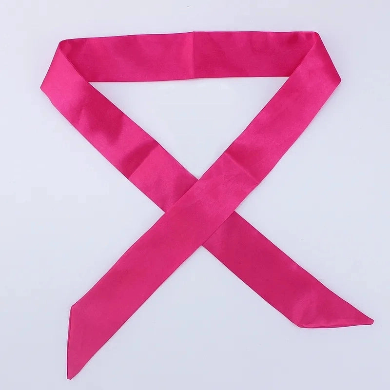 Women's Minimalist Solid Color Satin Silk Scarves