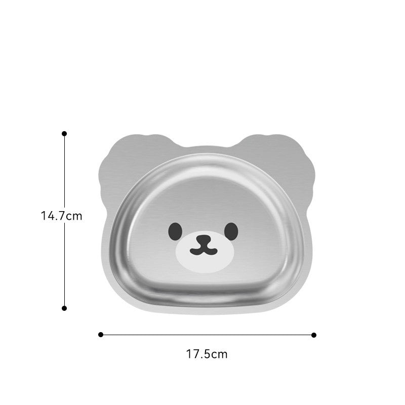Cute Animal 304 Stainless Steel Silica Gel Tableware 1 Piece