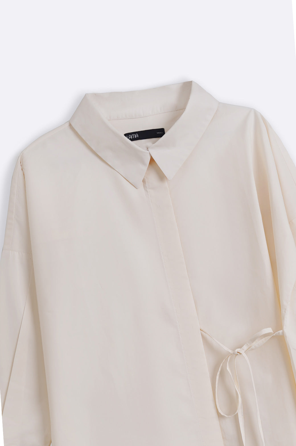 TIE-UP POPLIN SHIRT