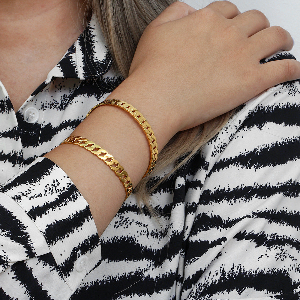 Stainless Steel 18K Gold Plated Bangles