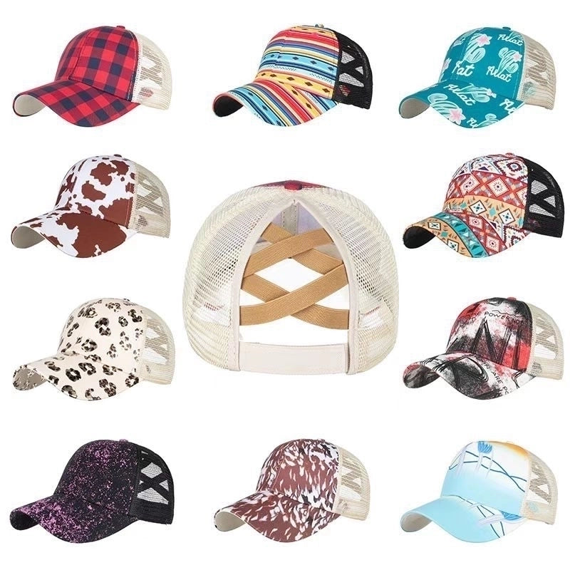 Women's Commute Color Block Patchwork Flat Eaves Baseball Cap