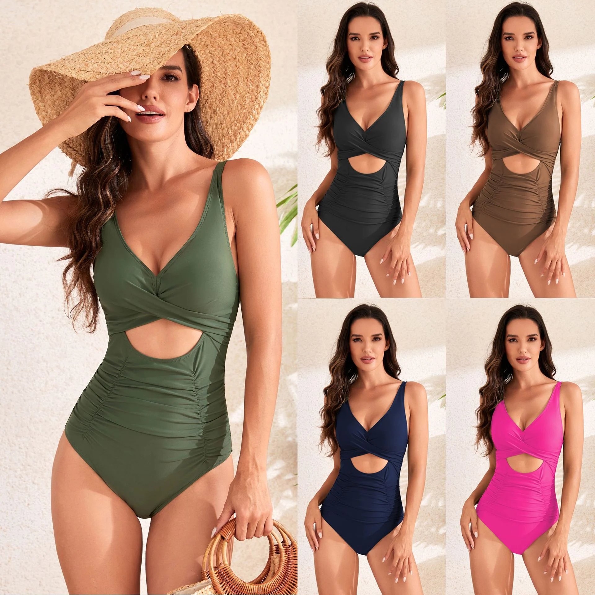 47% OFF 2024🔥Push Up One Piece Tummy Control Swimsuit
