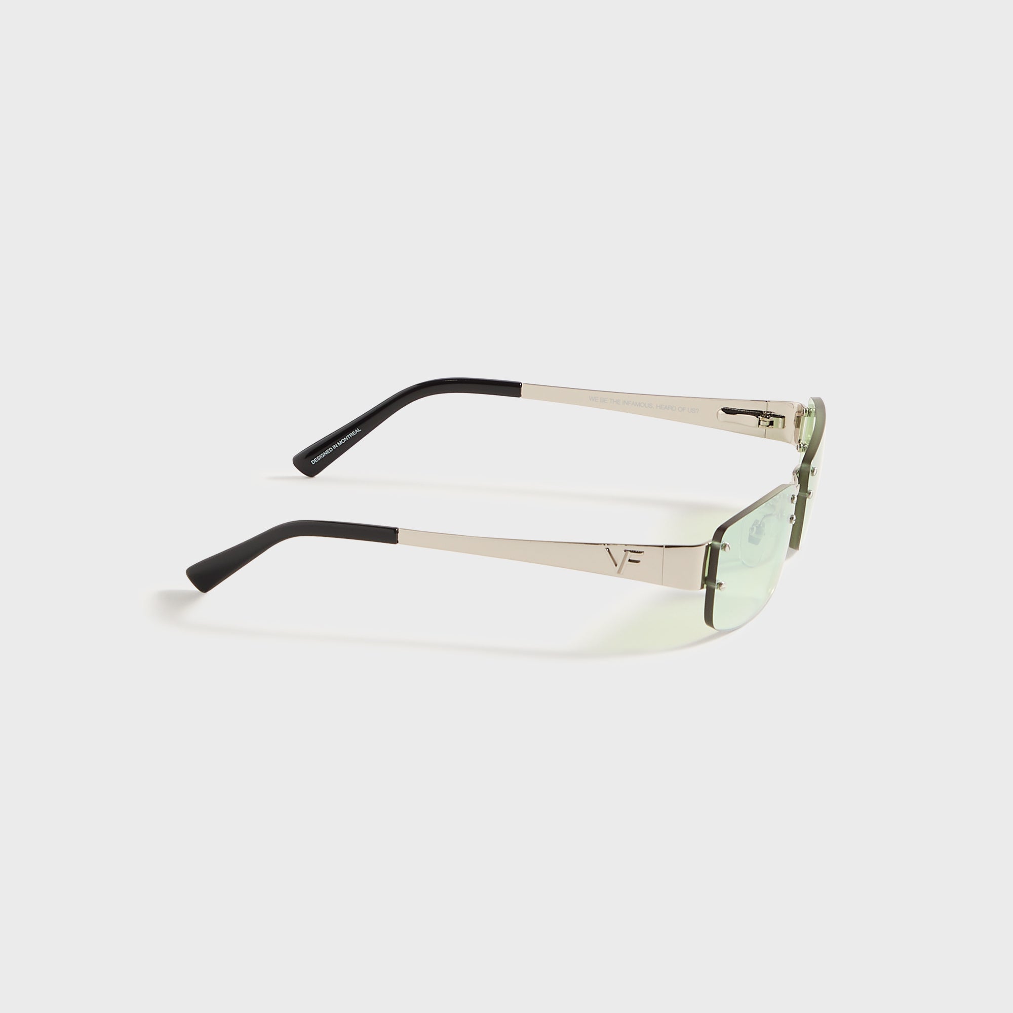 Vintage Frames Infamous Rimless Drill Mount 24KT - White Gold / Powder Green Gradient