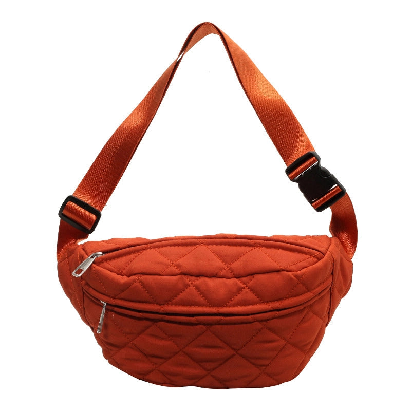 Unisex Streetwear Solid Color Cloth Polyester Waist Bags