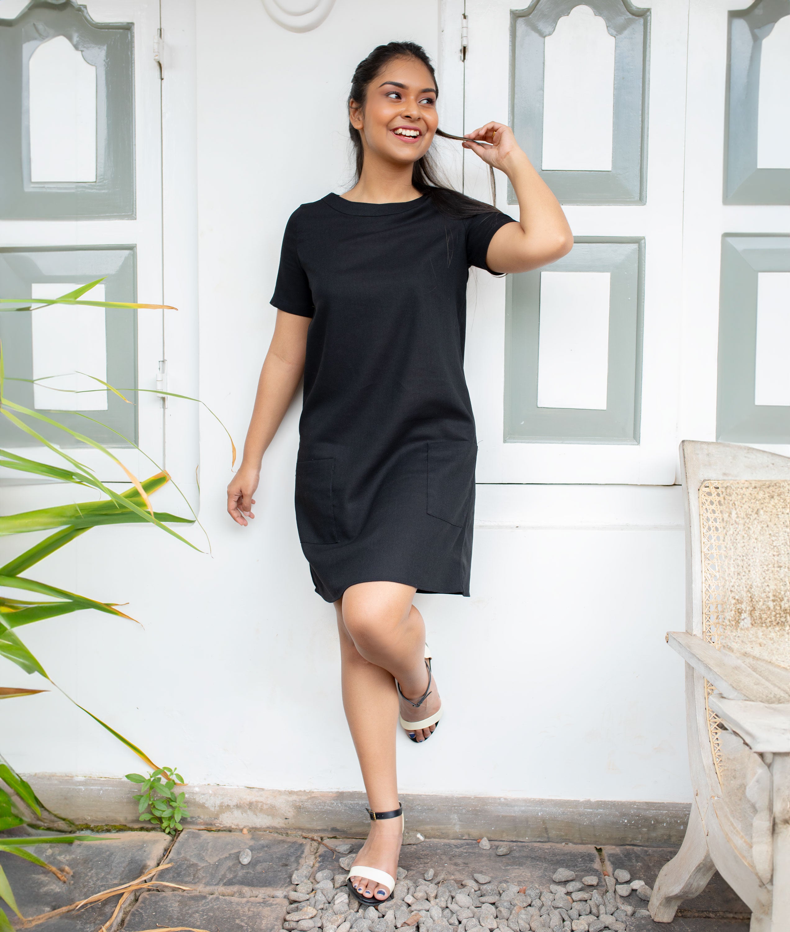 Cassie Shift Dress - Black