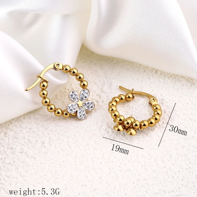 12 Pieces Minimalist Commute Geometric Heart Shape Plating Titanium Steel Drop Earrings Earrings Ear Studs