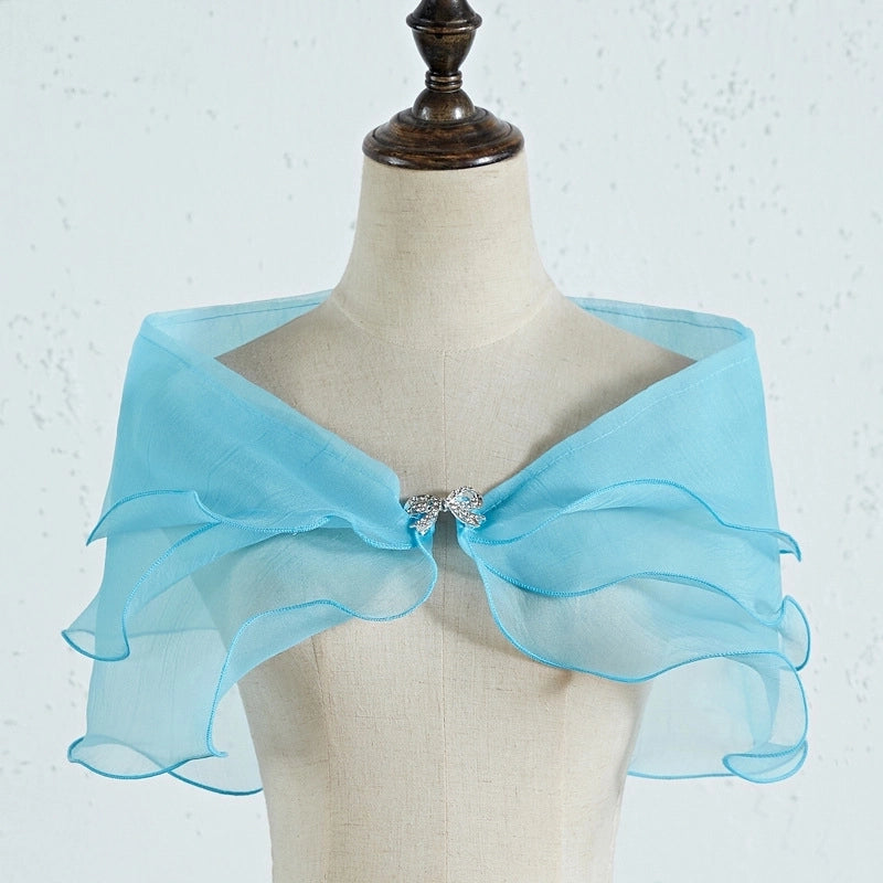Women's Sweet Solid Color Bow Knot Polyester Shawl