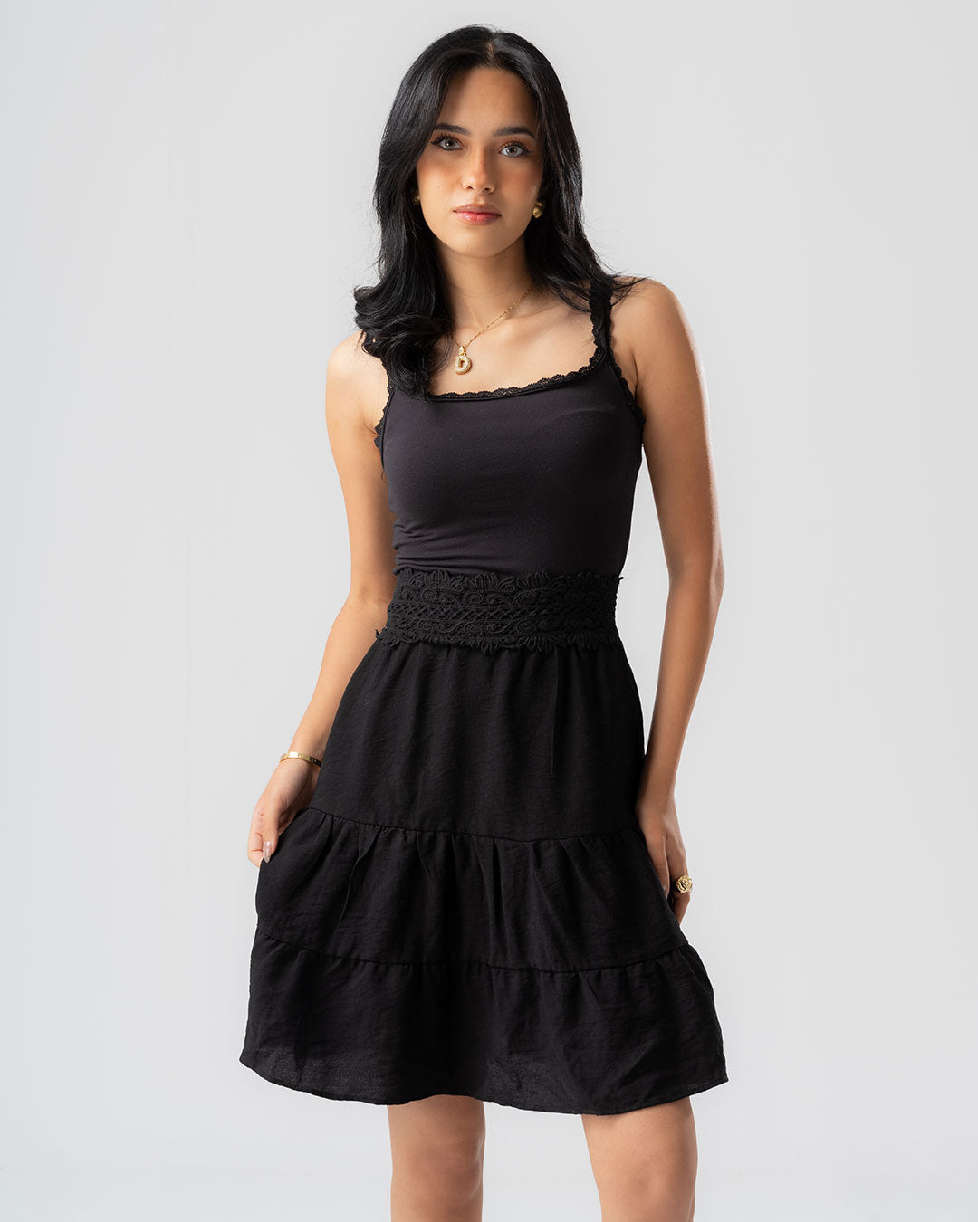 Women's Guipure Knee Skirt