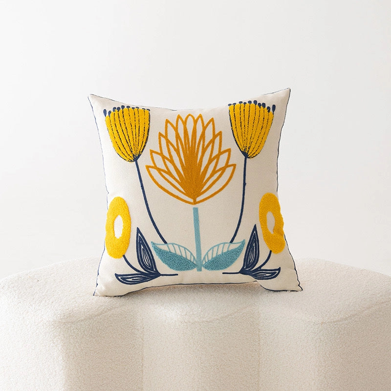 Sweet Minimalist Flower Cotton Pillow Cases Couch & Sofa Decor