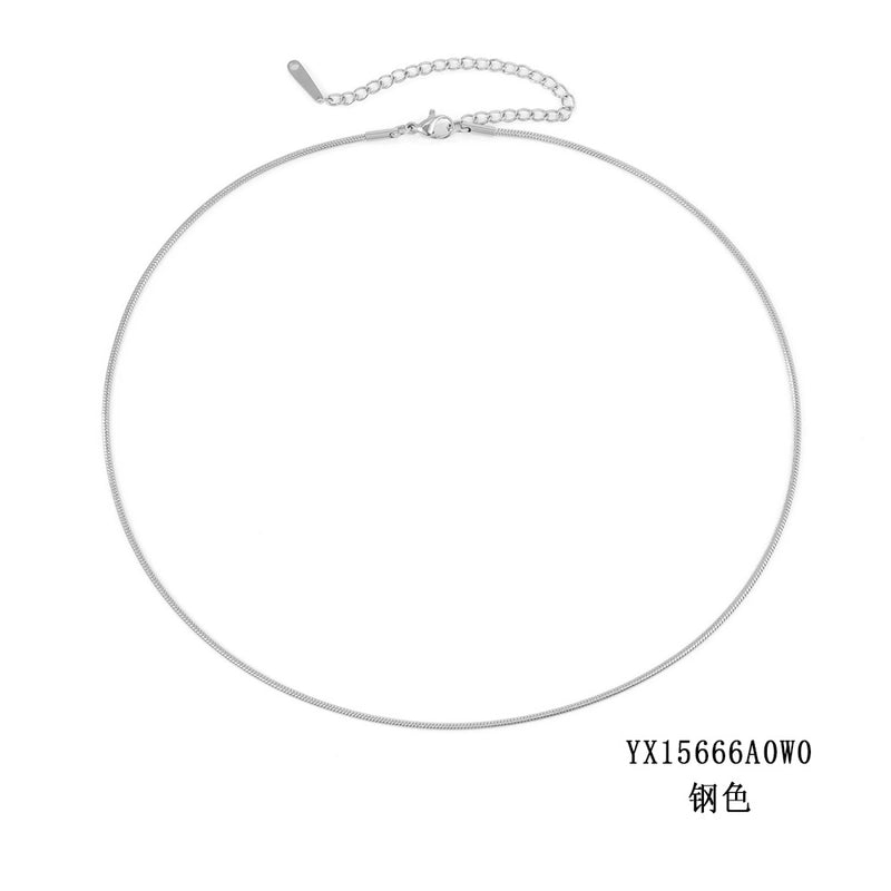Stainless Steel 14K Gold Plated Fashion Plating U Shape Necklace