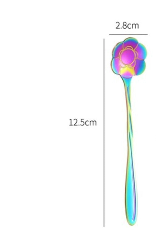 Casual Flower Stainless Steel Spoon