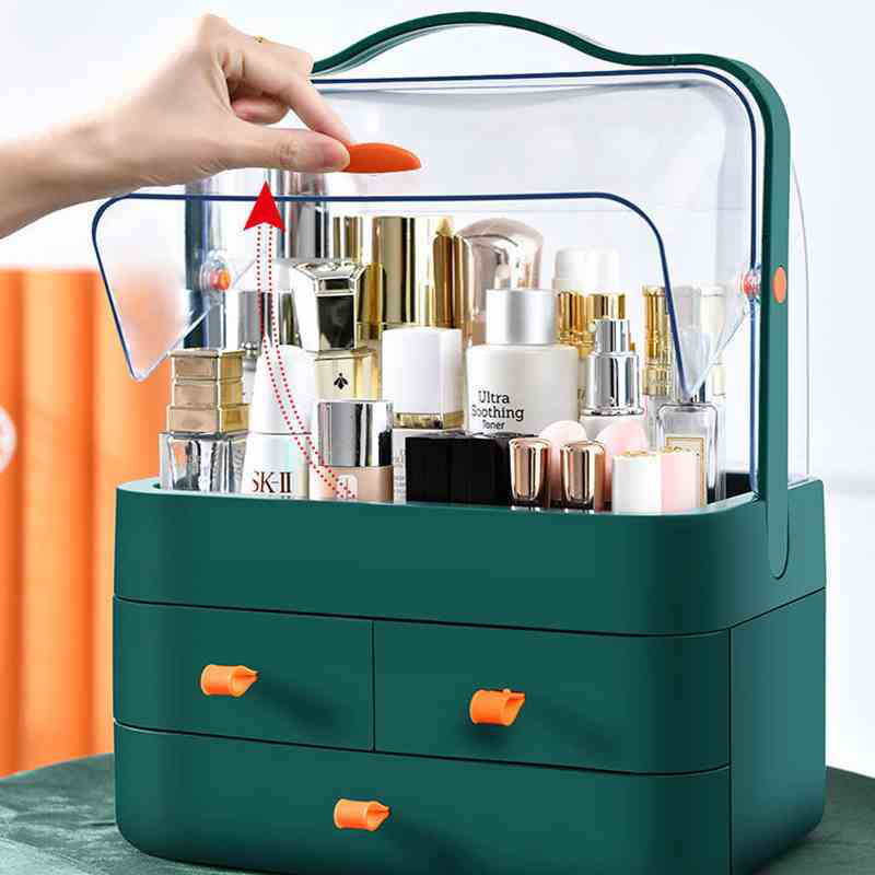 Makeup Sponge Holder Cosmetic Bag Storage Box Large Dustproof Home Drawer