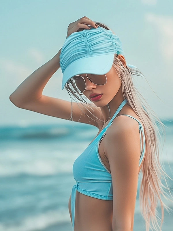 Women's Minimalist Solid Color Big Eaves Sun Hat