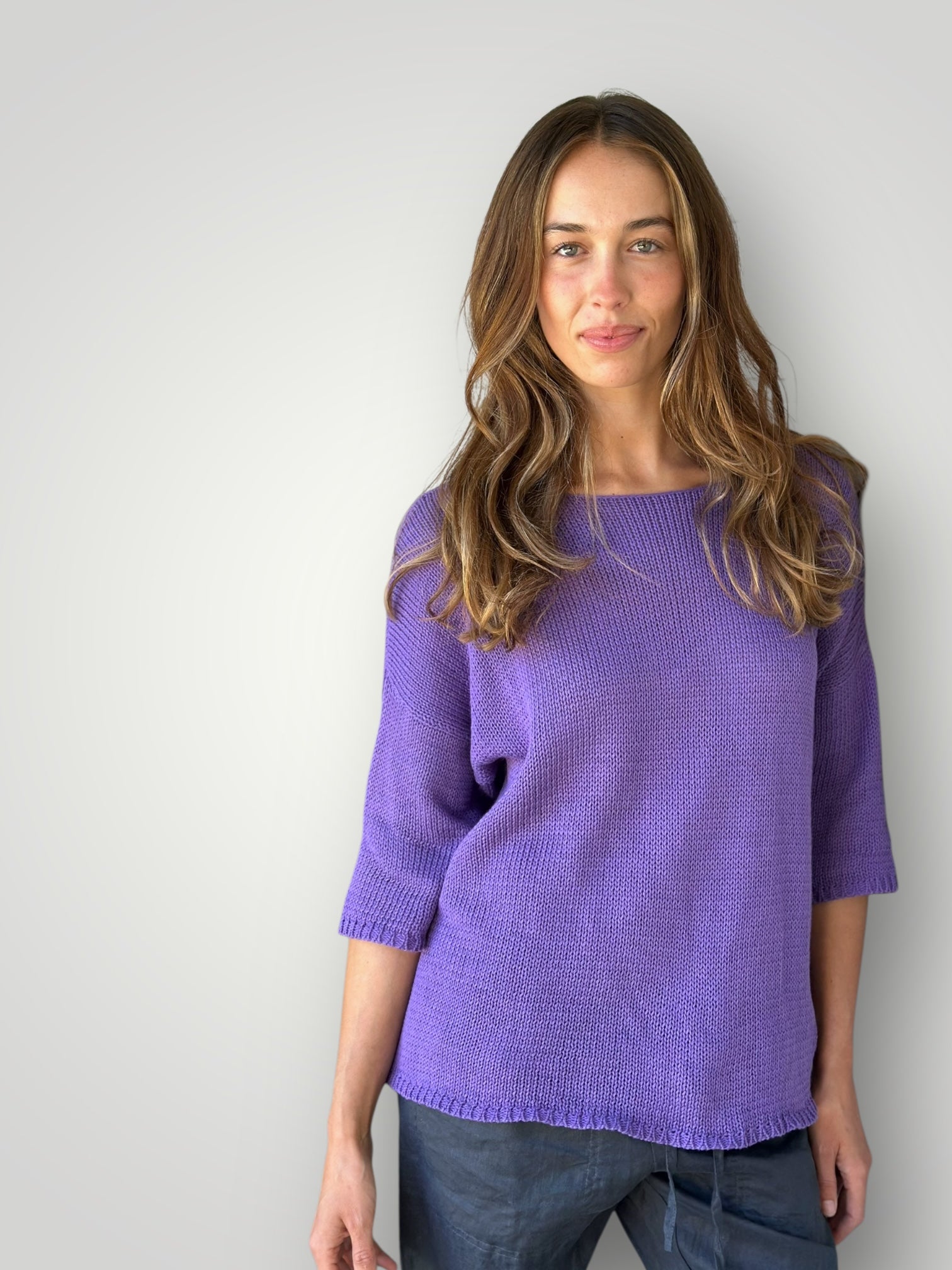 top - orchid cotton knit