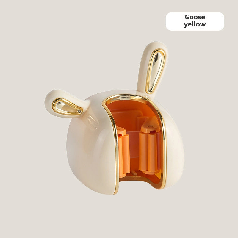 Light Luxury White Rabbit Mop Rack Toilet Punch-free Wall-mounted Broom Storage Rack Adhesive Strong Hook Buckle Fixed