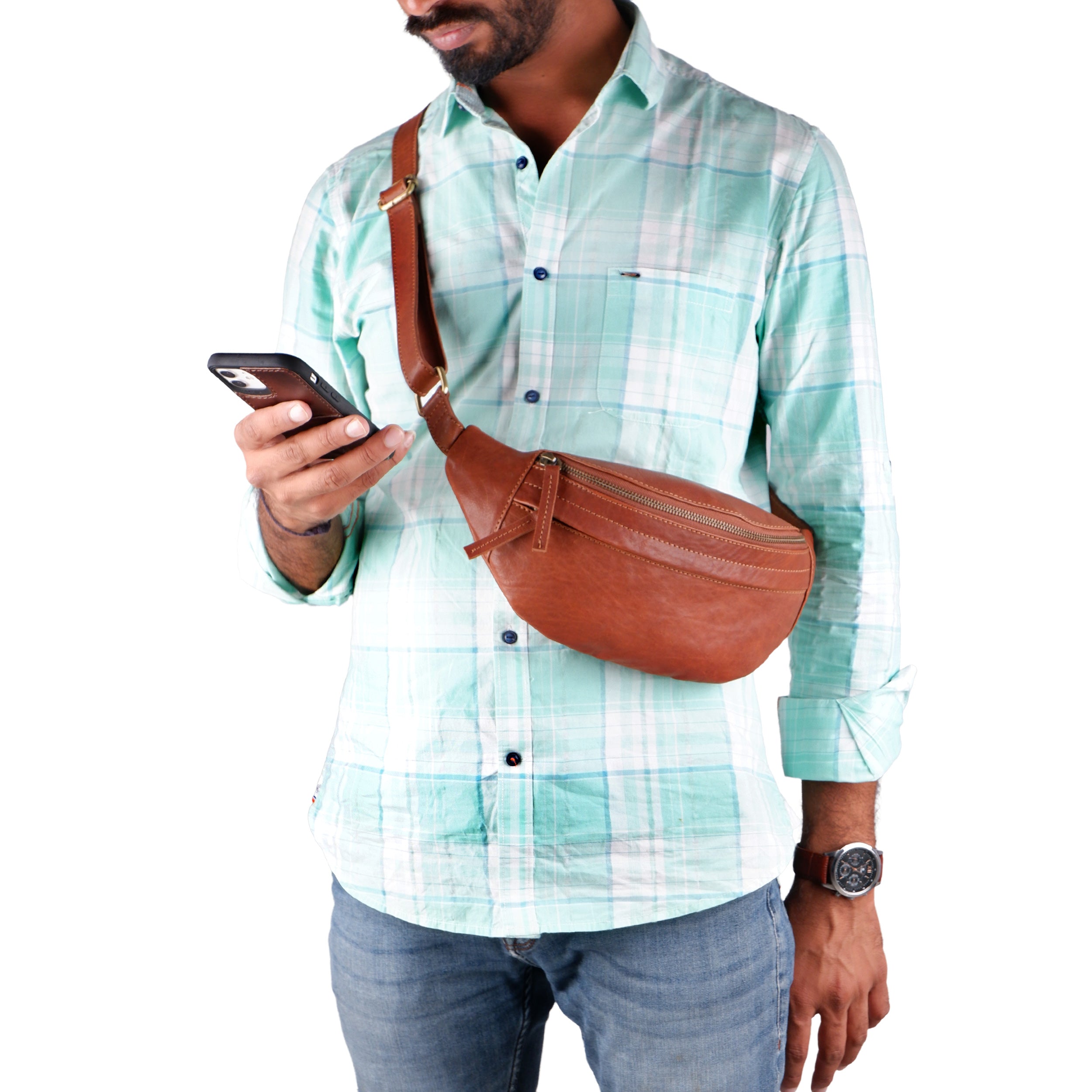 Leather Unisex Fanny Pack