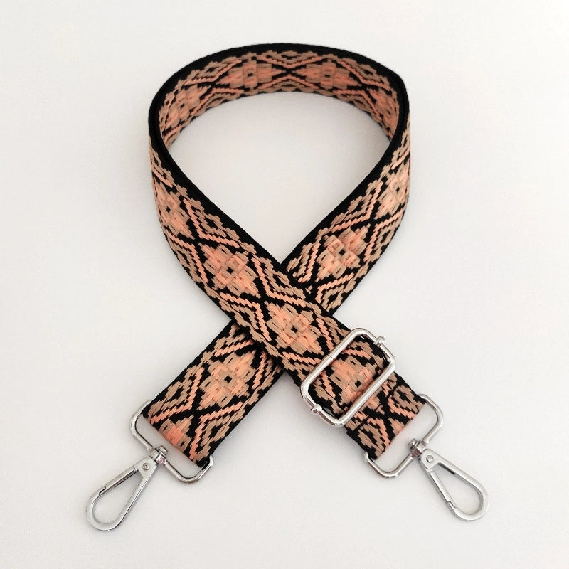 Polyester Cotton Geometric Bag Strap
