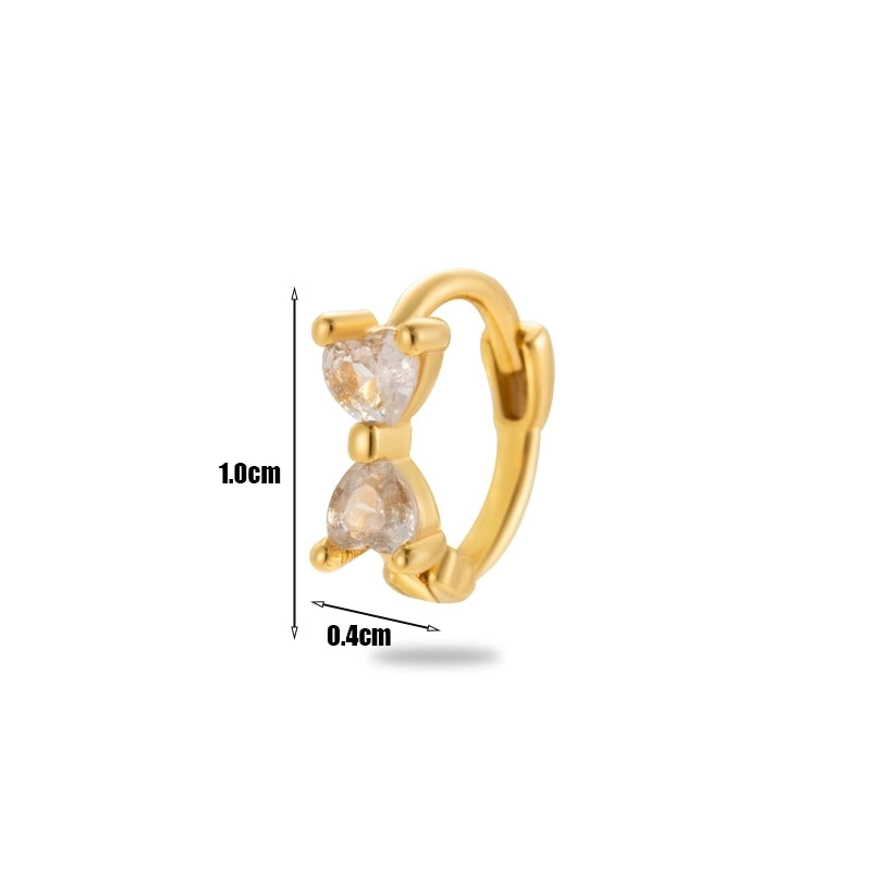 1 Piece Minimalist Classic Style Round Plating Inlay Copper Zircon 18k Gold Plated Ear Studs