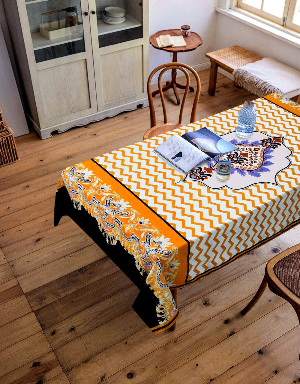 6 & 8 Seater Digital Printed Table Cover-TB51