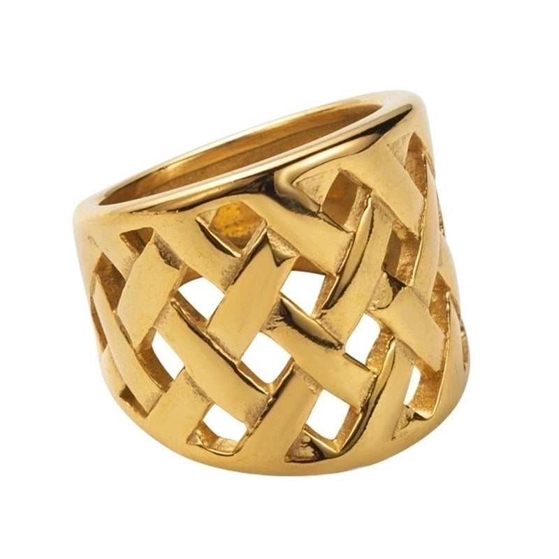 304 Stainless Steel 14K Gold Plated Retro Classic Style Plating Geometric Water Droplets Open Rings
