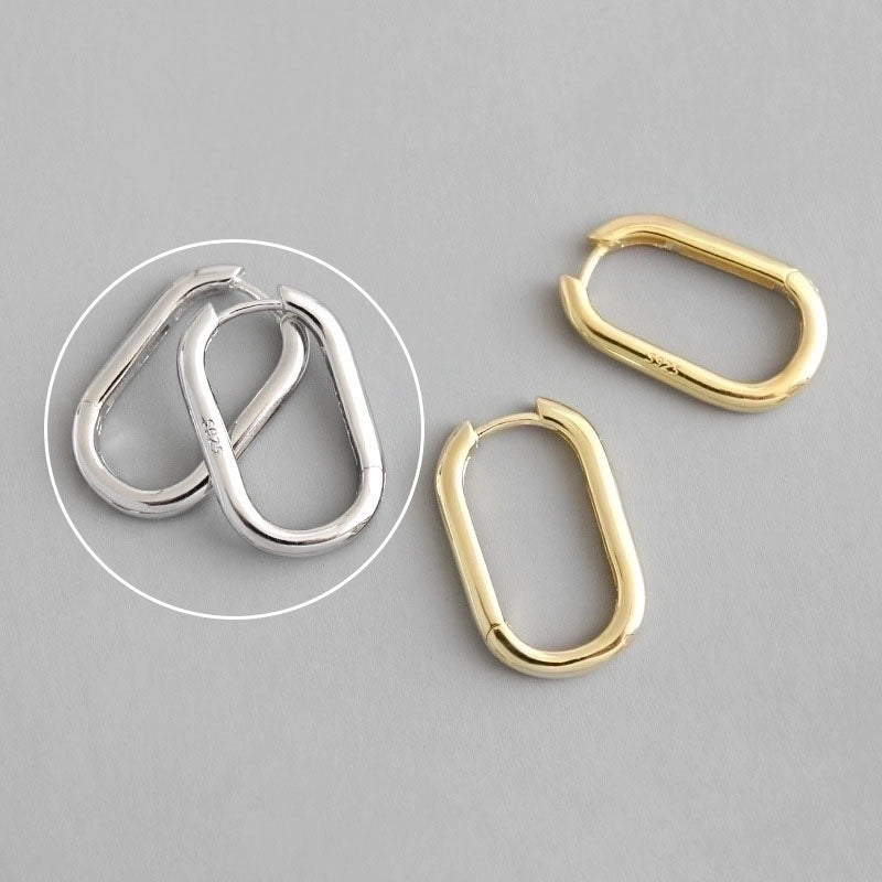 2 Pieces Minimalist Geometric Copper Plating Ear Studs 1 Pair