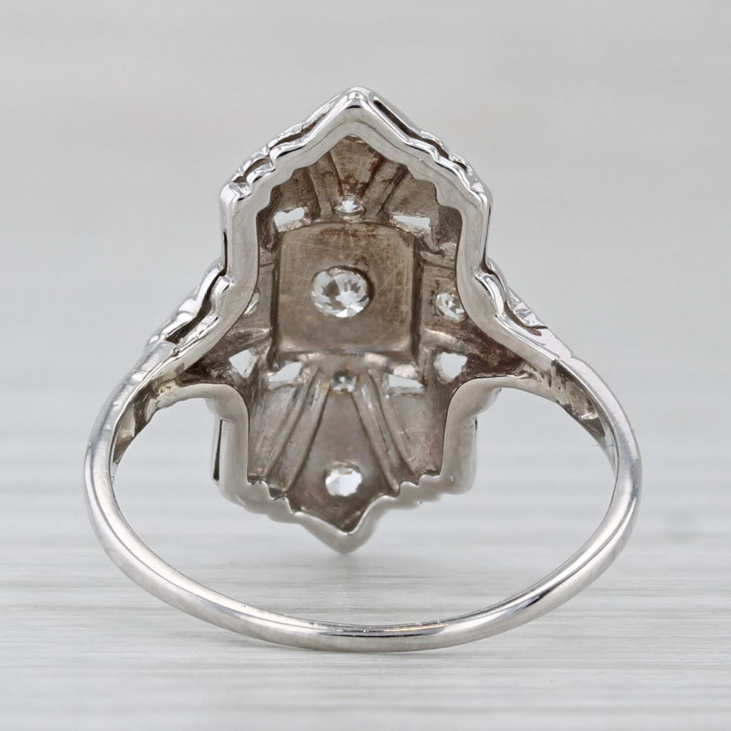 Vintage 0.15ctw Diamond Ring 14k White Gold Size 7