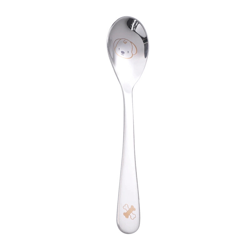304 Stainless Steel Cartoon Spoon Food Supplement Spoon Baby Cute Spoon Baby Learning To Eat And Feed Spoon Children Spoon