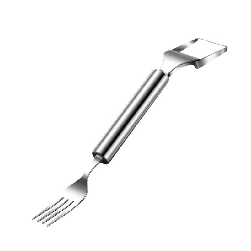 Stainless Steel Double Watermelon Cutter Fruit Fork Multifunctional Splitting Tool Pulp Cut To Eat Watermelon Artifact