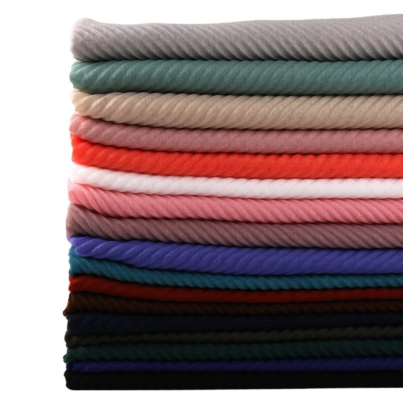 Women's Minimalist Classic Style Solid Color Cotton Scarf