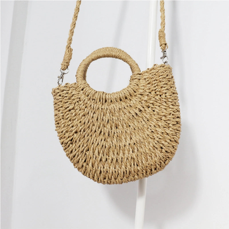 Women's All Seasons Straw Elegant Beach Classic Style Shoulder Bag Handbag Straw Bag
