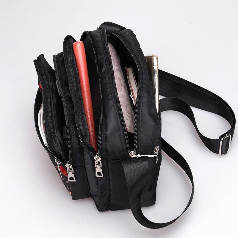 Women's Nylon Printing Streetwear Square Zipper Crossbody Bag