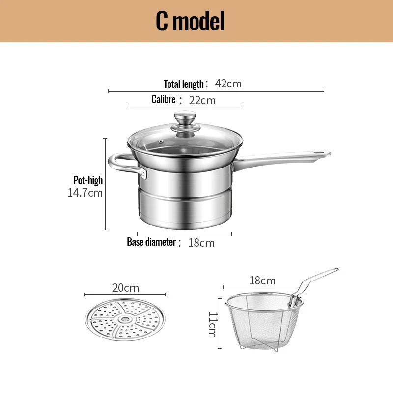 Multipurpose Stainless Steel Saucepan