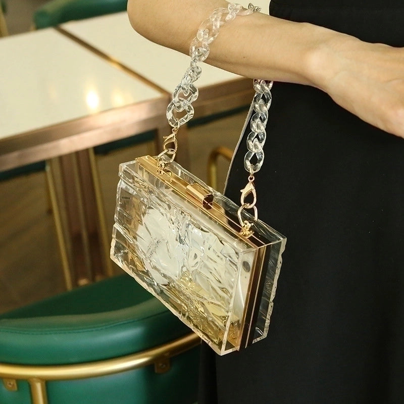 Abs Solid Color Square Evening Bags
