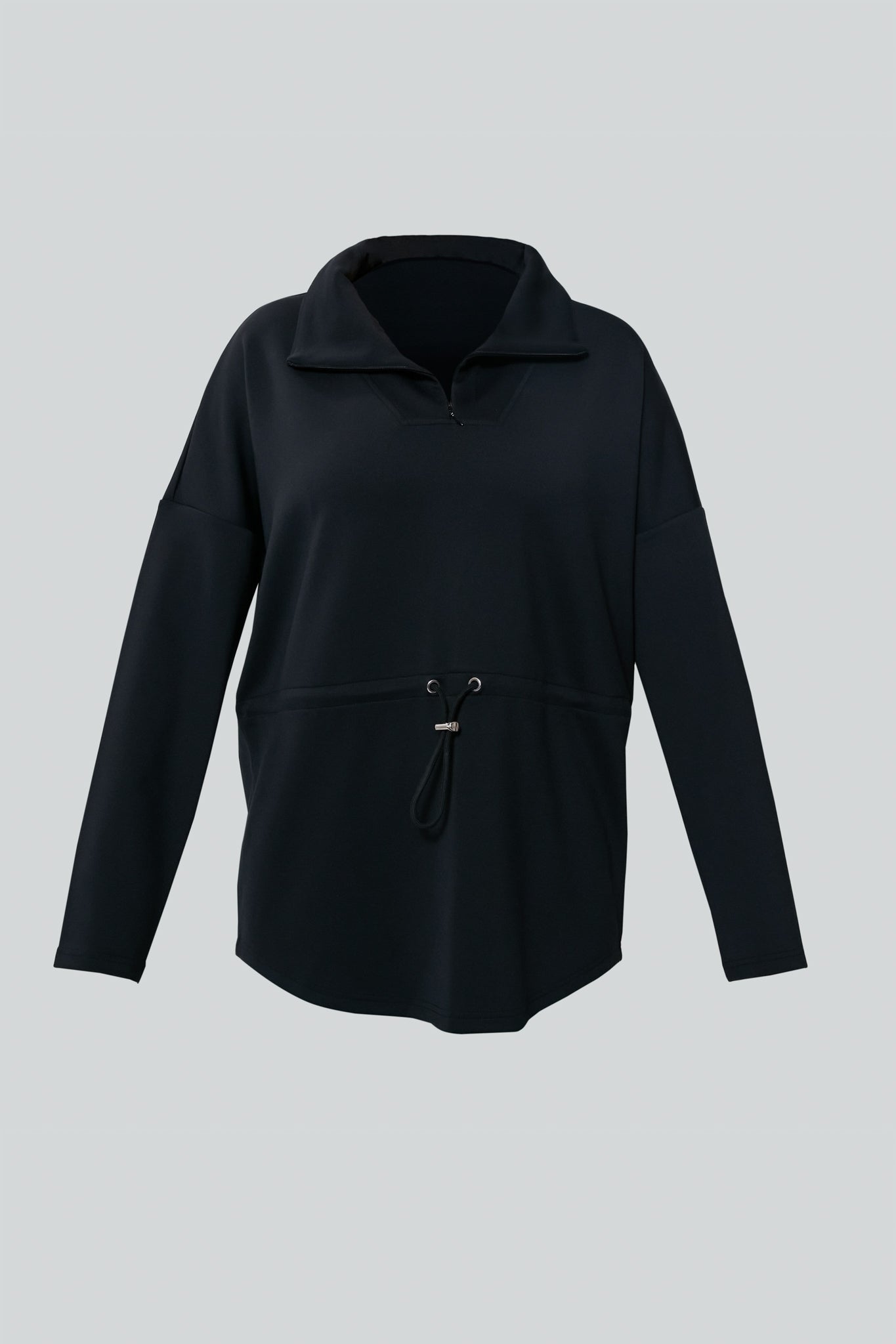 Black Cinched Natalie Quarter Zip