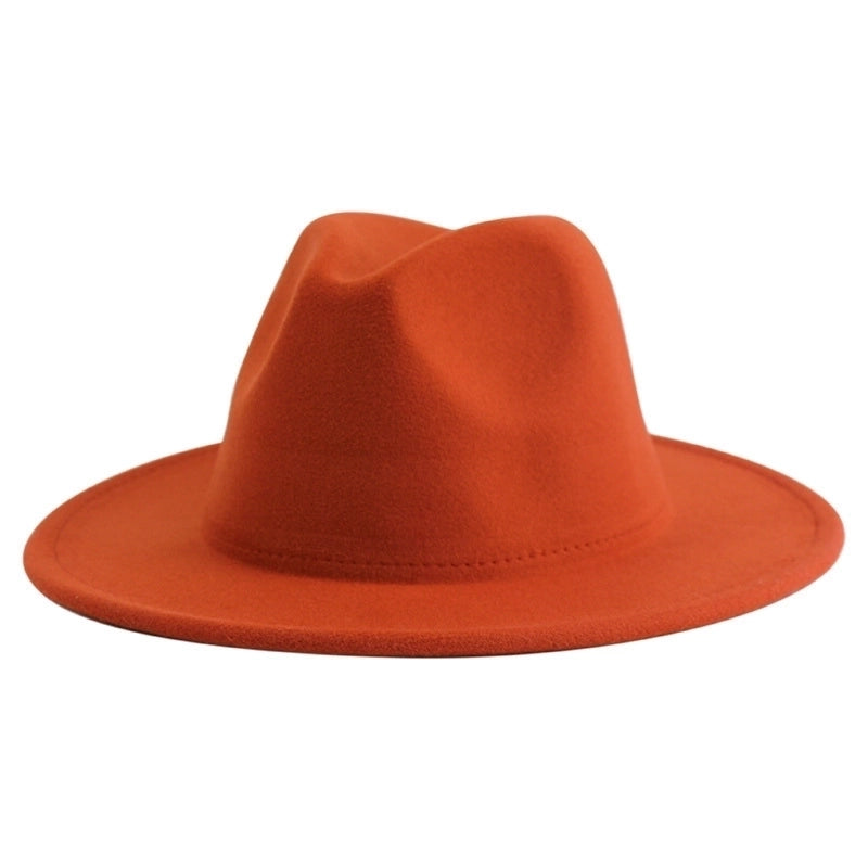 British Style Jazz Hat Big Brim Retro Soft Felt Hat Women's Fashion Autumn And Winter Warm Gentleman Hat Top Hat