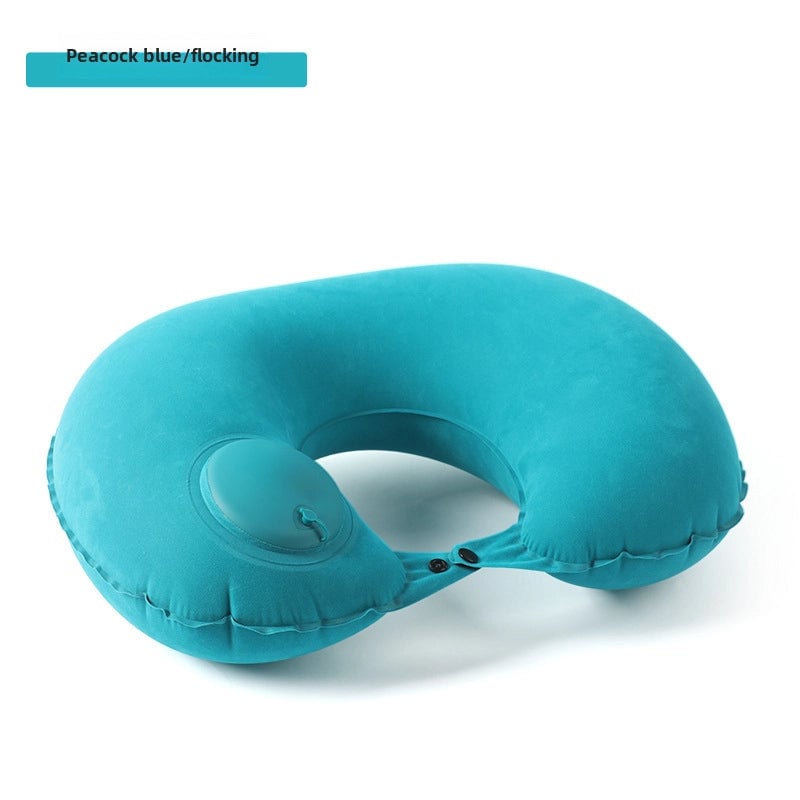 Inflatable U-shaped Pillow Cool Pressing Inflatable Pillow Travel Portable Neck Pillow Travel Sanbao Storage Pillow For Airplane