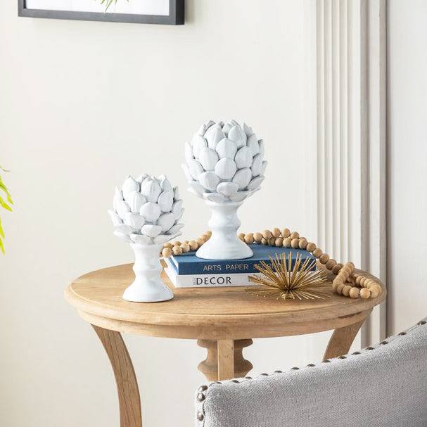 Artichoke Decorative Accent Large - White