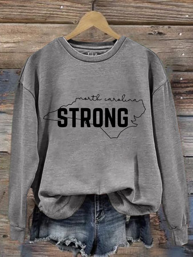 Women's Southeast Hurricane Helen North Carolina Strong Crew Neck Sweatshirt