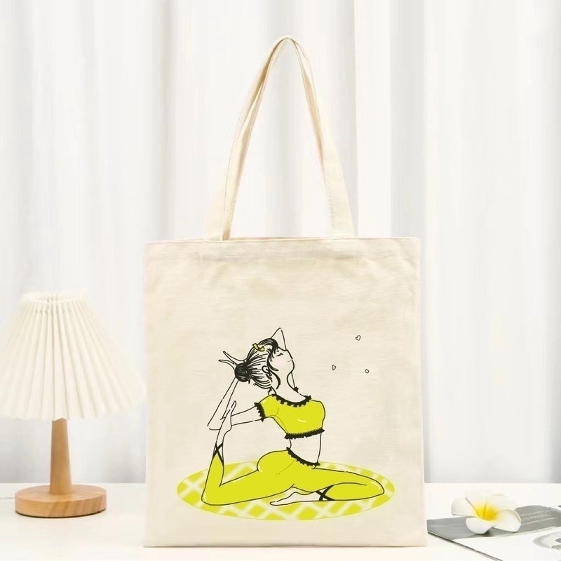 Women's Minimalist Cartoon Shopping Bags