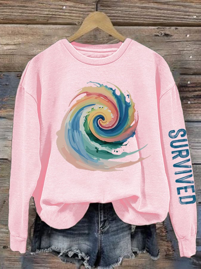 Women'S Southeast Strong Hurricane Helene Survied Print Sweatshirt