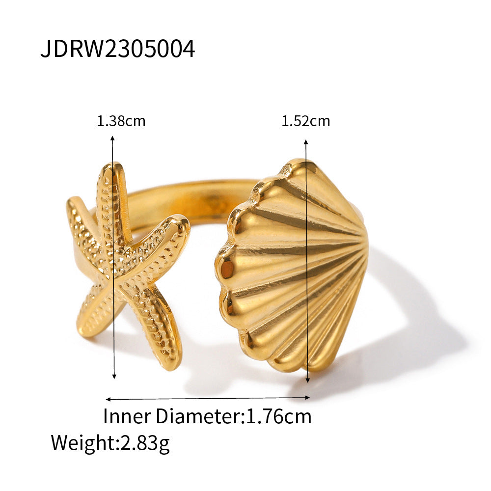 Jie Ding Ocean Ring Titanium Steel Open Bracelet Women'S Niche Stainless Steel