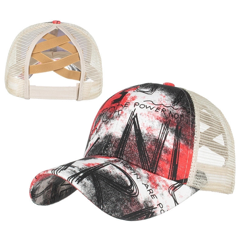 Women's Commute Color Block Patchwork Flat Eaves Baseball Cap