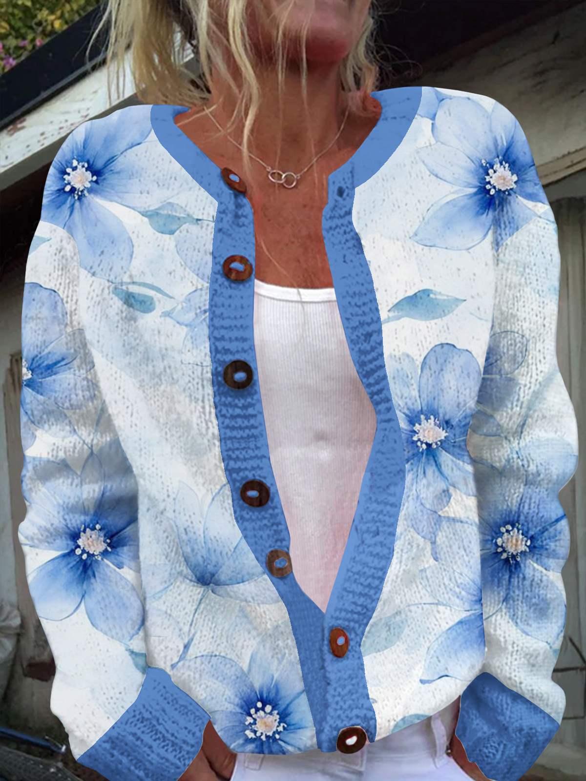 Awareness Long Sleeve Knitted Cardigan