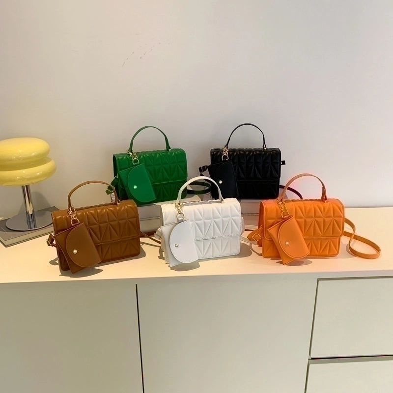 3 Pieces Women'S All Seasons Pu Leather Elegant Handbag