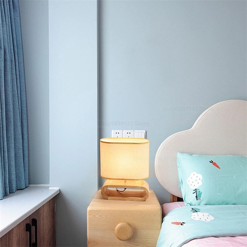 Contemporary Wooden Table Lamp