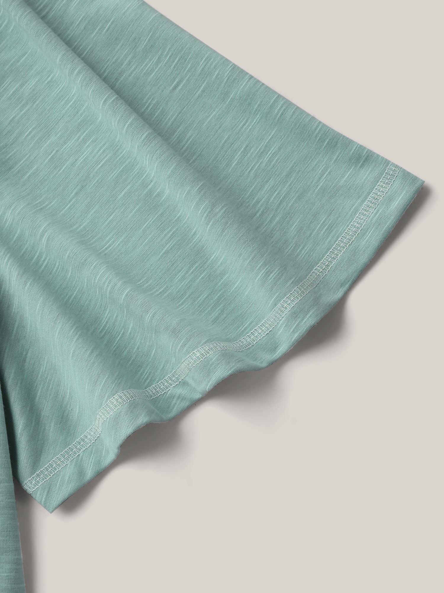 Color Contrast Bamboo Textured T-Shirt