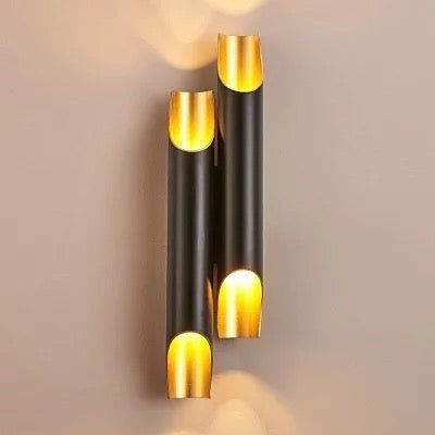 Modern Wall Sconce with Gold Accents