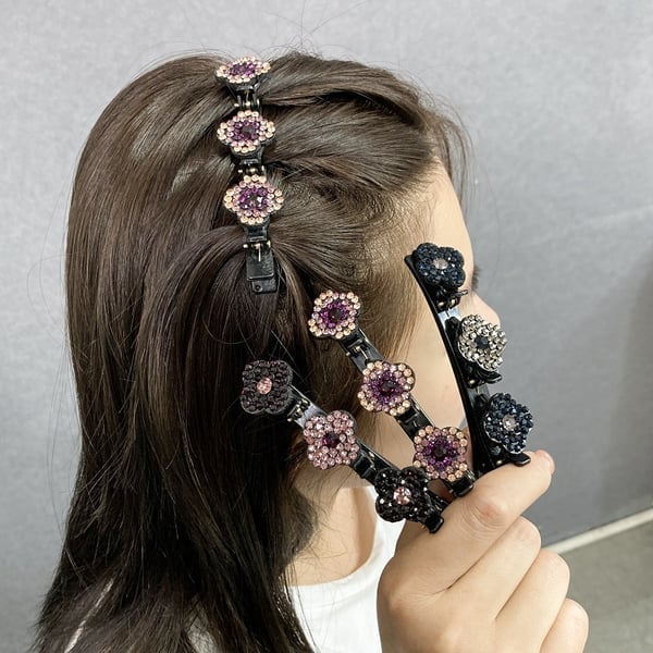 🔥  49% OFF 🔥🔥Sparkling Crystal Stone Braided Hair Clips