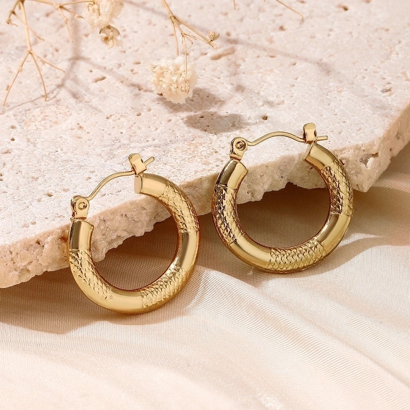1 Pair 5 Pairs Minimalist Classic Style Solid Color Asymmetrical 304 Stainless Steel 18K Gold Plated Earrings
